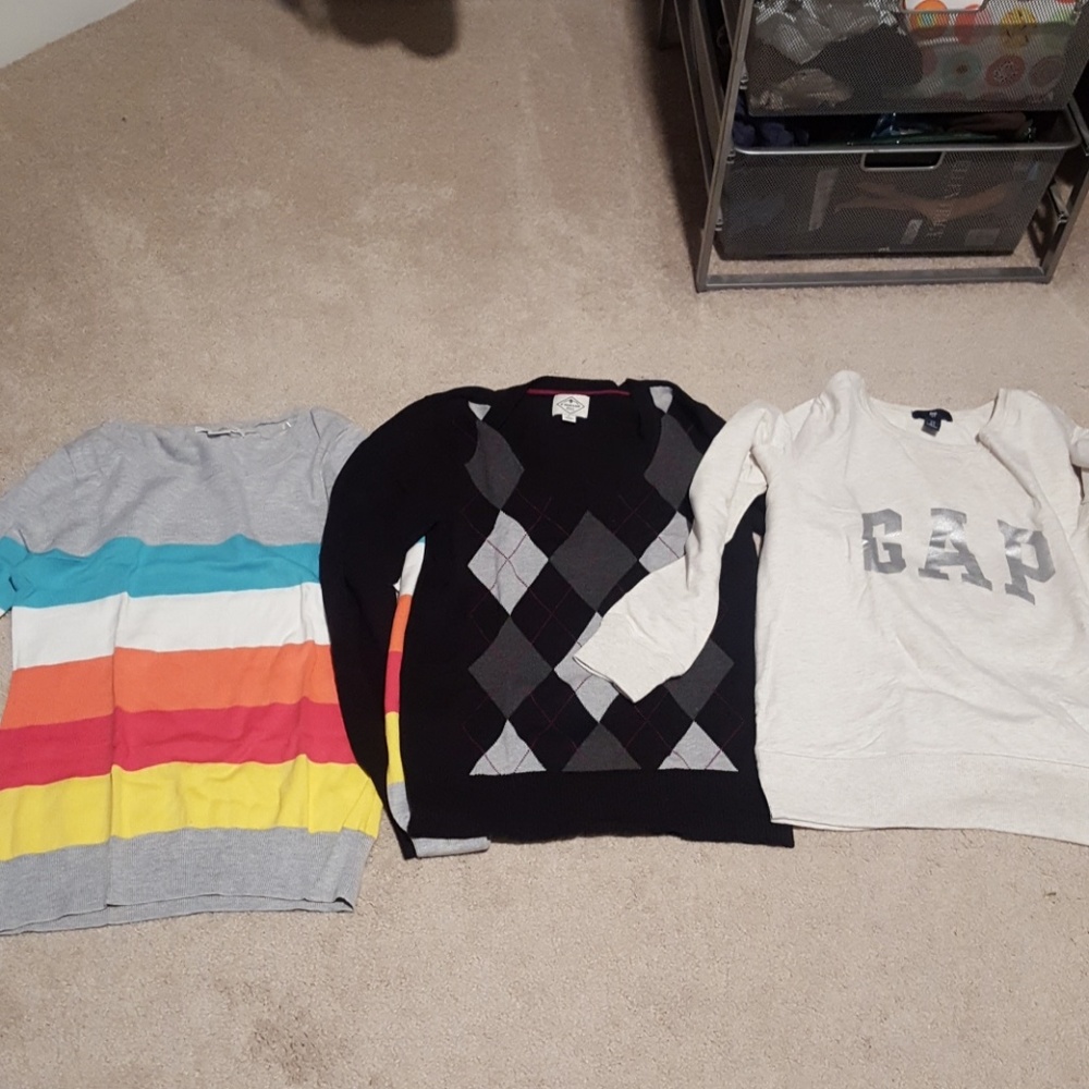 Sweaters and 1 Gap Sweatshirt
